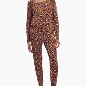 UGG Ecovero Jersey Printed Pajama Set  Pink Leopard Print – Women’s S M L XL New